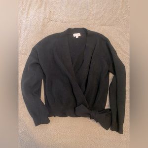 Black wrap sweater
